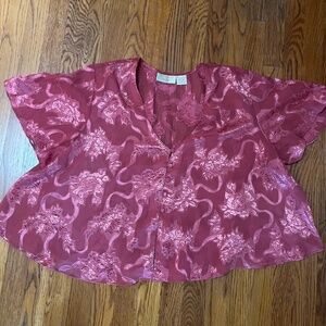 Victoria's Secret vintage rose pink sleep shirt/lingerie top